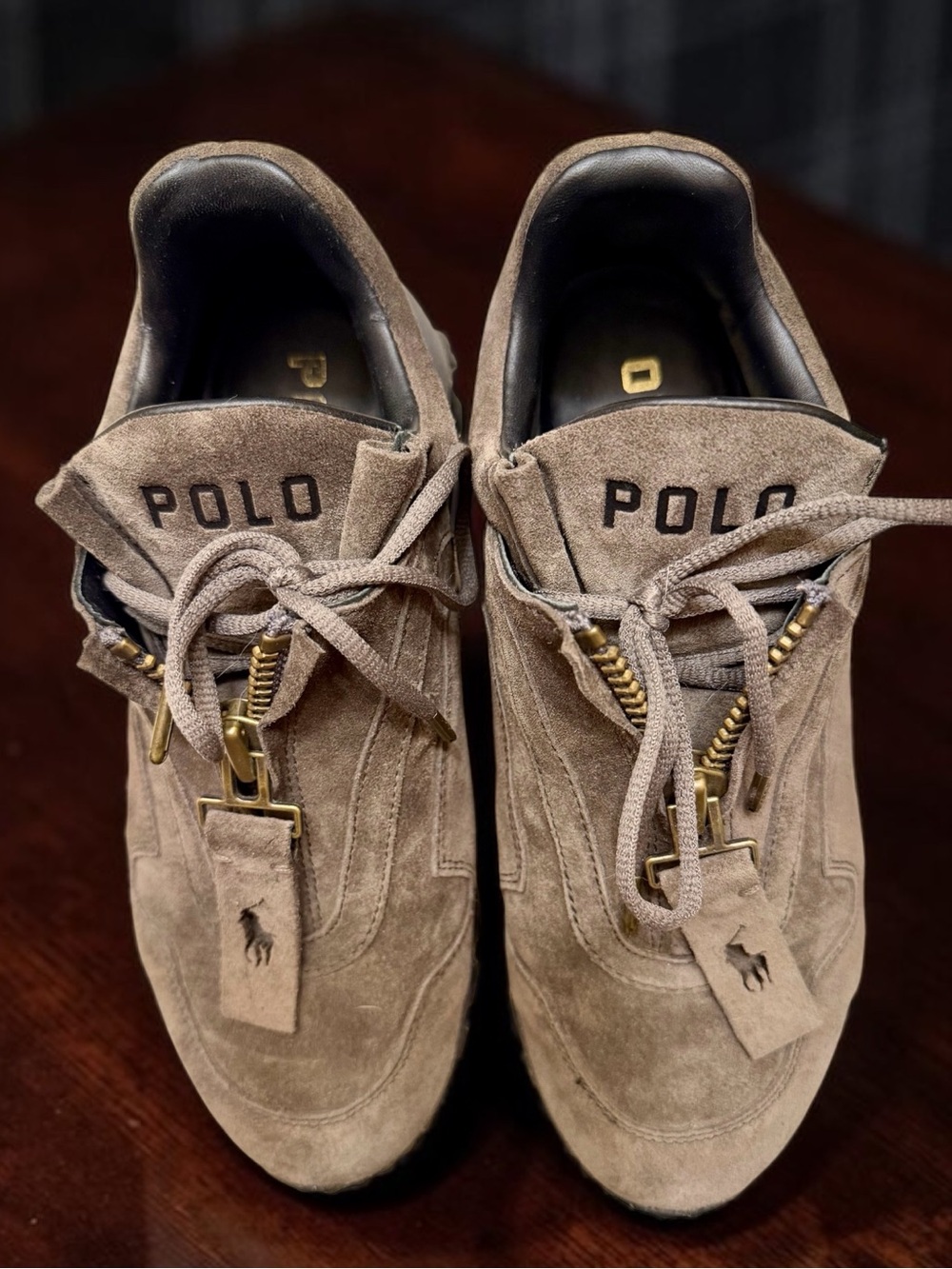POLO Ralph Lauren Grayson Calf-Suede Zip Sneaker